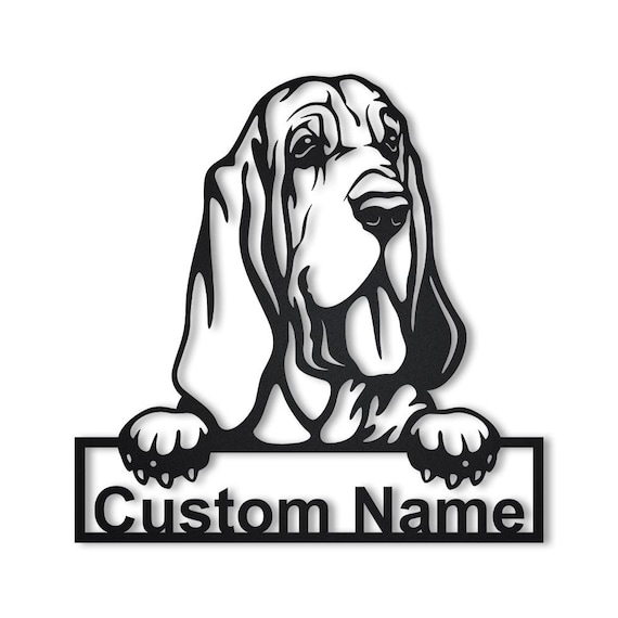 Bloodhound Dog Metal Sign Art, Custom Bloodhound Dog Metal Sign