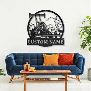 Personalized Top Fuel Dragster Monogram Metal Sign Art | Custom Top ...