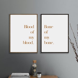 Blood of My Blood & Bone of My Bone Wall Art | Outlander Wall Art | Outlander Prints