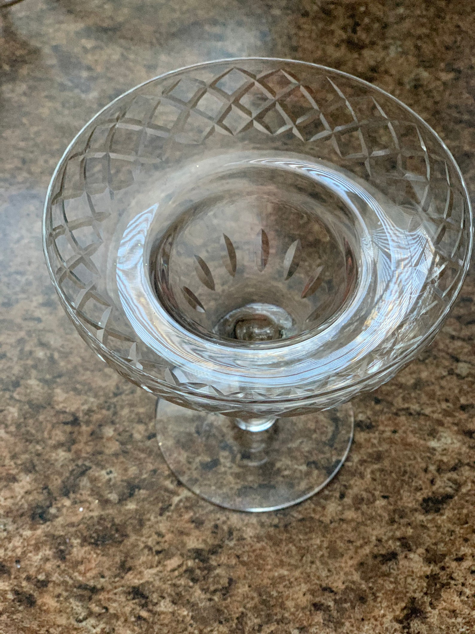 Vintage Margarita Glasses Set of 2 Crystal Etched Martini Etsy