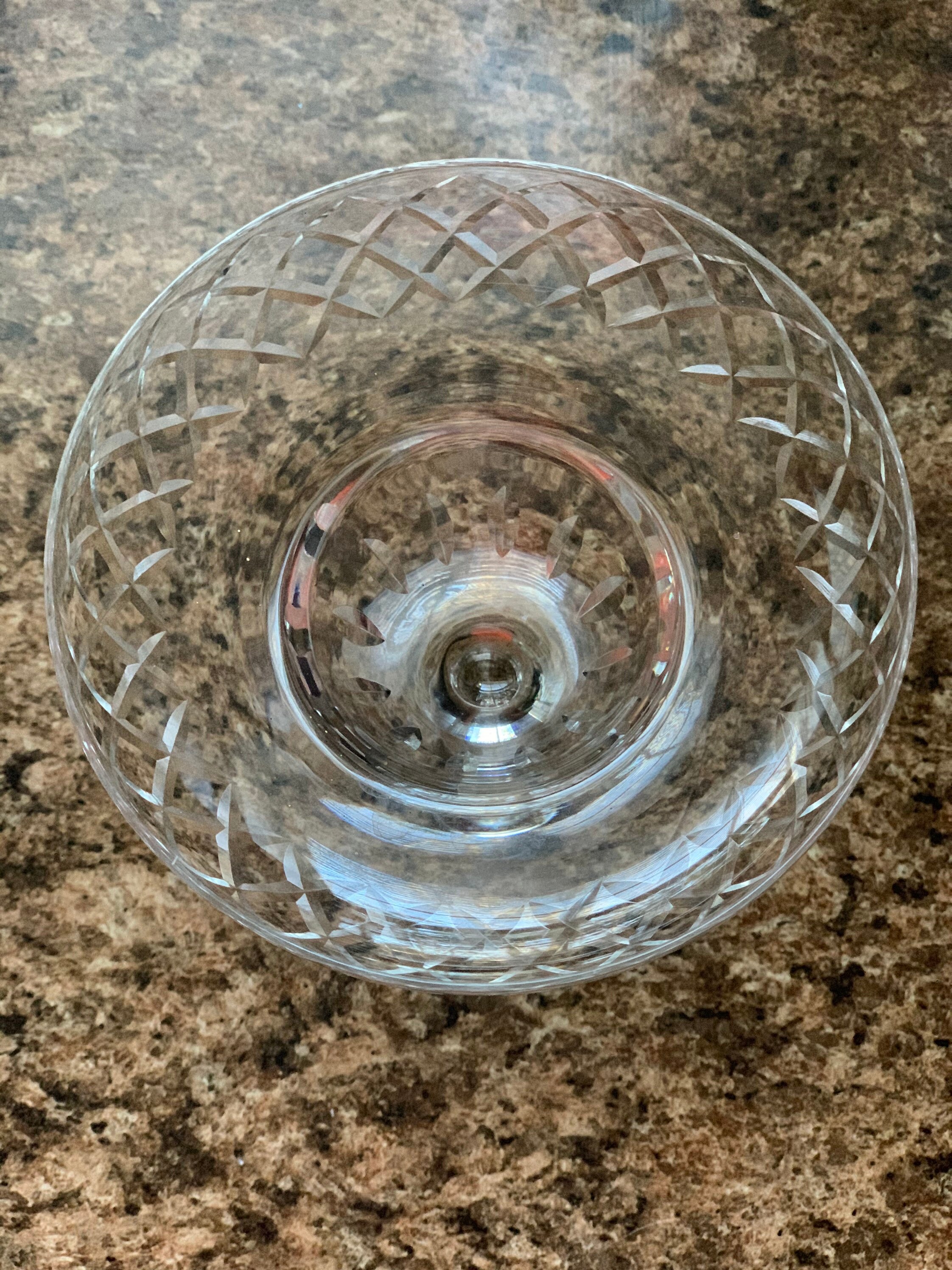 Vintage Margarita Glasses Set of 2 Crystal Etched Martini Etsy