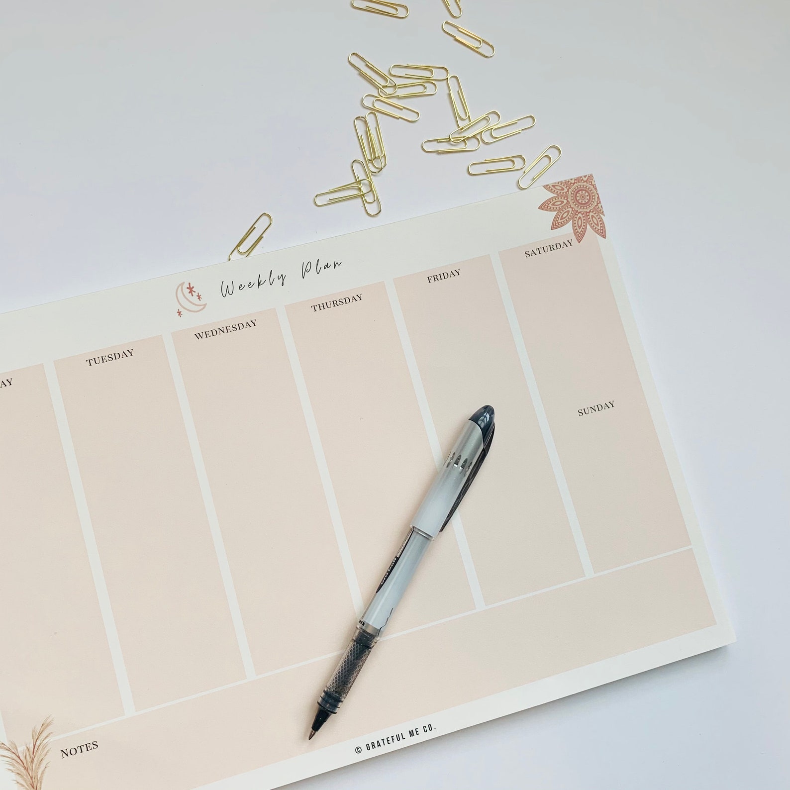 Boho A4 Weekly Planner Pad Organize Notes Agenda Etsy