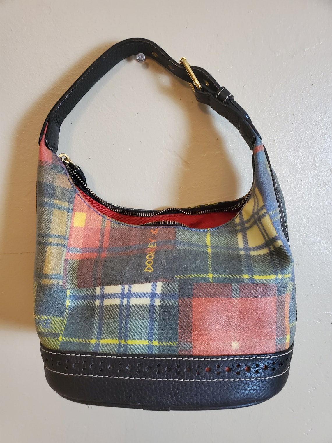 vintage plaid purse