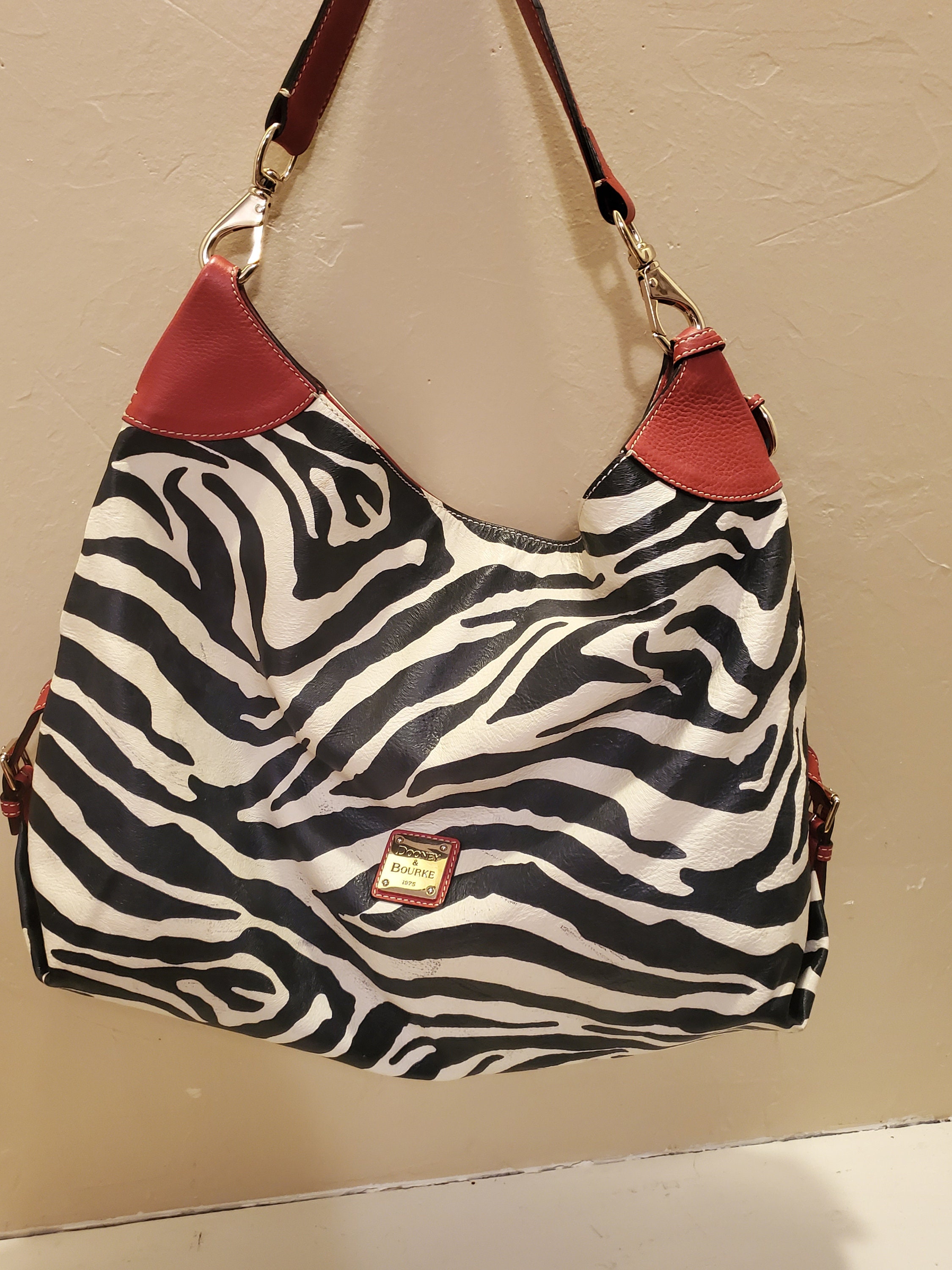 Vintage Dooney and Bourke Zebra print Hobo purse set Etsy