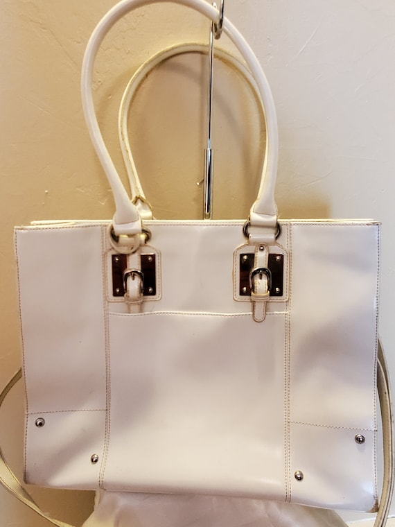 Vintage Wilson Leather White Tote - image 7