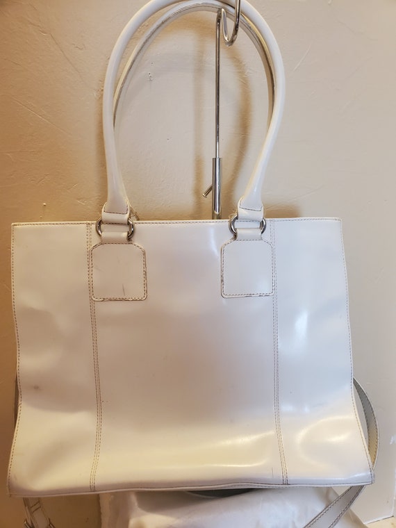 Vintage Wilson Leather White Tote - image 2