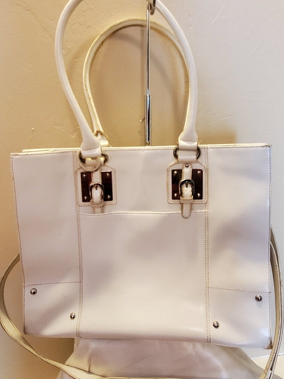 Vintage Wilson Leather White Tote - image 6