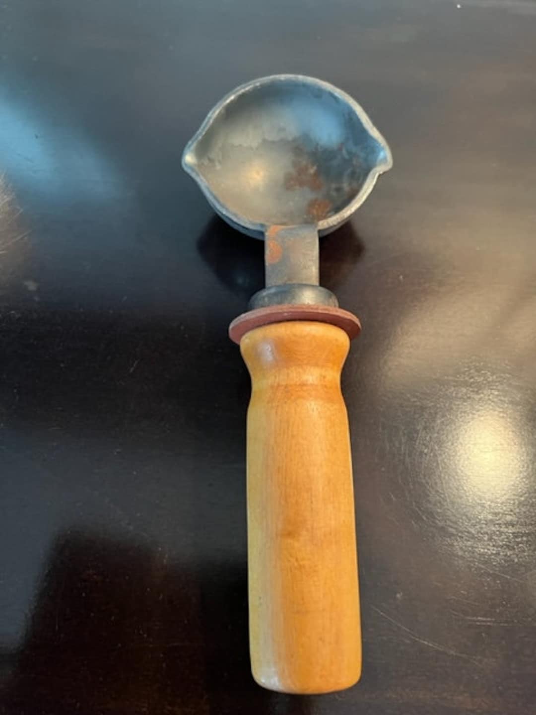 Vintage Melting Pot Ladle Cast Iron Wood Handled Unique Mfg. Etsy