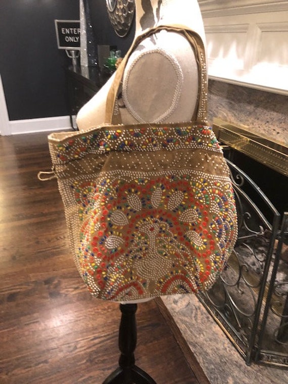 Vintage Beaded Purse. MOD 70's Style