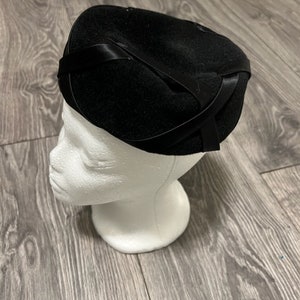 Anita Pineault Vintage Black Felt Bow Hat Vintage Fluffy Felt Hat Anita Pineault Dark Brown - Etsy main image 4
