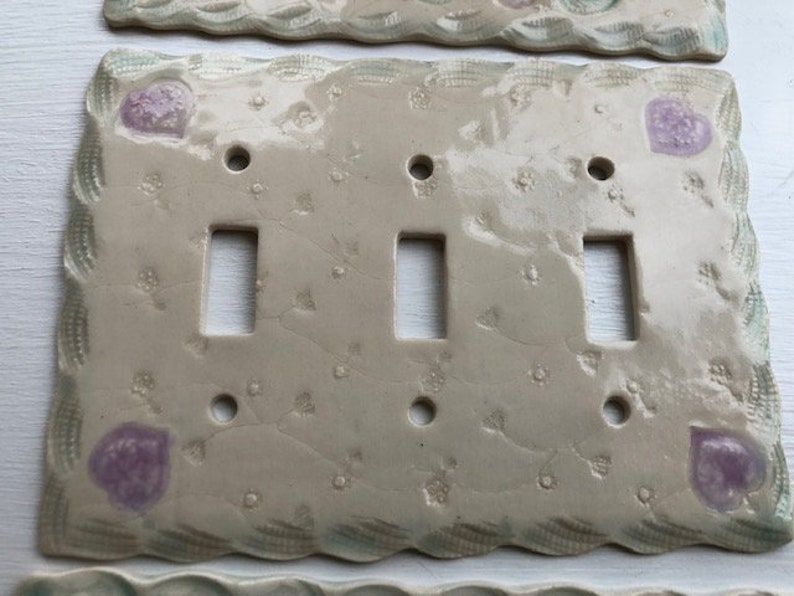 3 Vintage Porcelain Switch Plates by Ohio Artist Jean Etsy