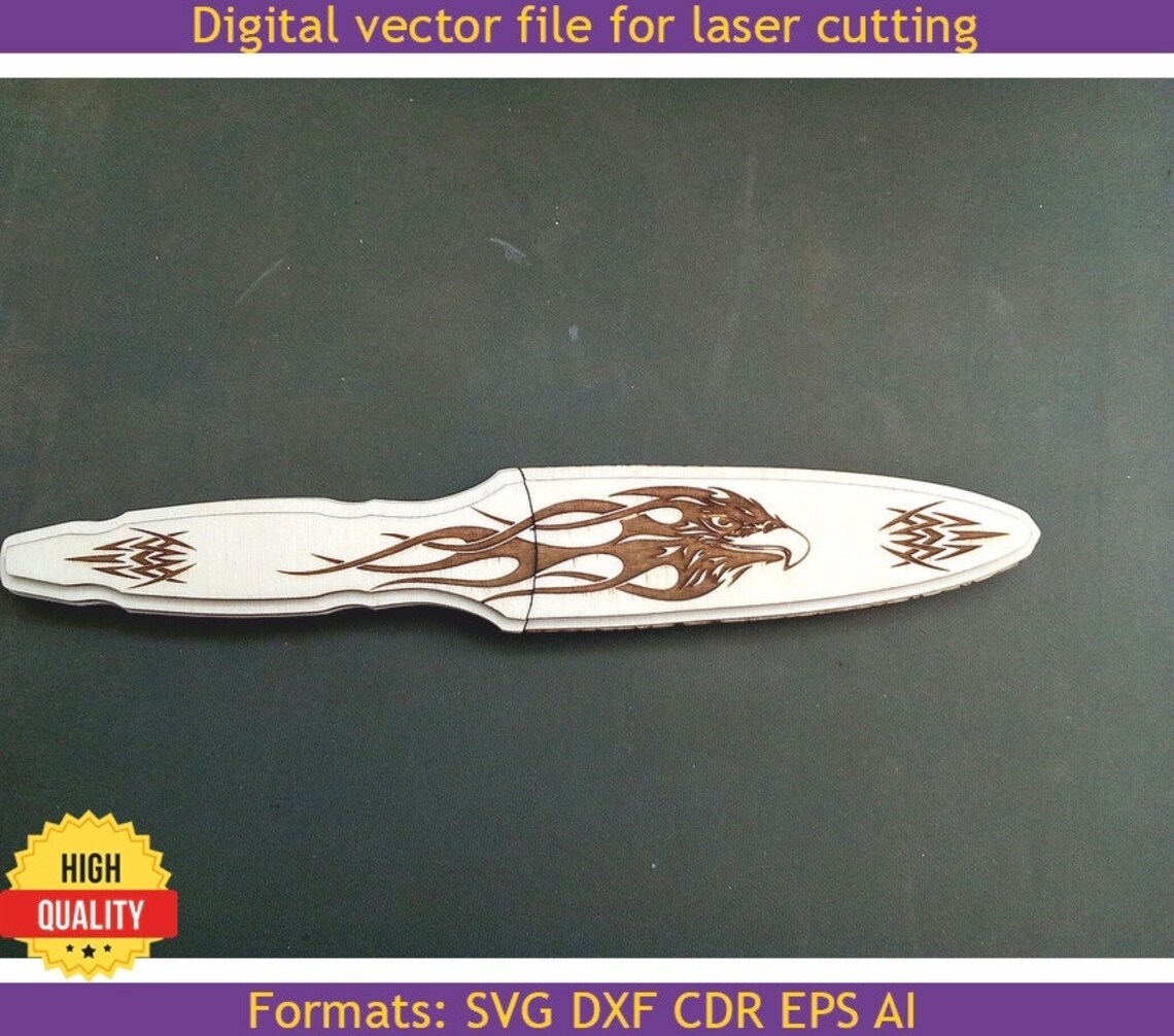 Knife. Laser Cut Files SVG DXF CDR Vector Plans Files Instant Etsy