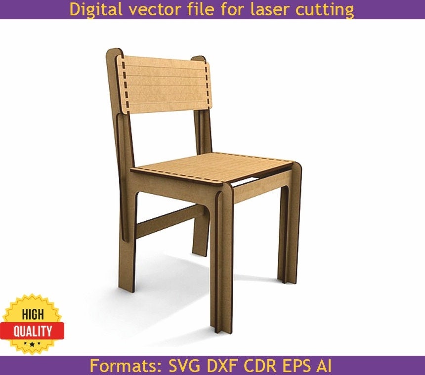 Chair. Laser Cut Files SVG DXF CDR Vector Plans Etsy Hong Kong