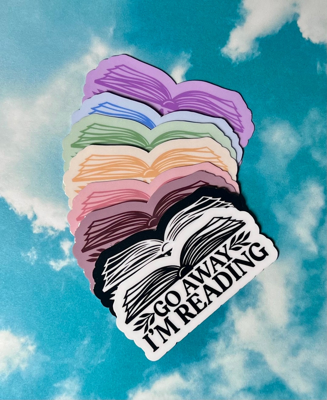 Go Away Im Reading, Water Bottle Sticker, Kindle Sticker, Laptop ...