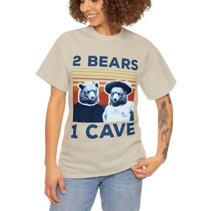 2 Bears 1 Cave Shirt, 2 Bears 1 Cave Funny Head Vintage Unisex Tee