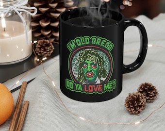 Ich bin der alte Gregg, du liebst mich Retro lustiges Gesicht-Kaffeetasse
