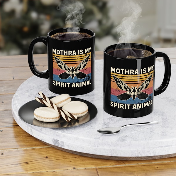 Mothra is My Spirit Animal Vintage Mug, Cup-Tea Mug, Gift Mug