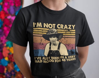 Non sono pazzo, sono solo stato di pessimo umore, maglietta unisex retrò vintage, felpa con cappuccio, felpe