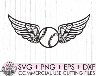 Download Baseball Wings Svg Etsy