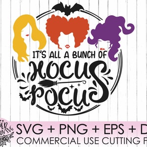 Hocus Pocus SVG, Sanderson Sisters SVG, Witches Hair Cute Halloween SVG Hocus Pocus Clipart Png Instant Download Cricut Svg Cut File image 1