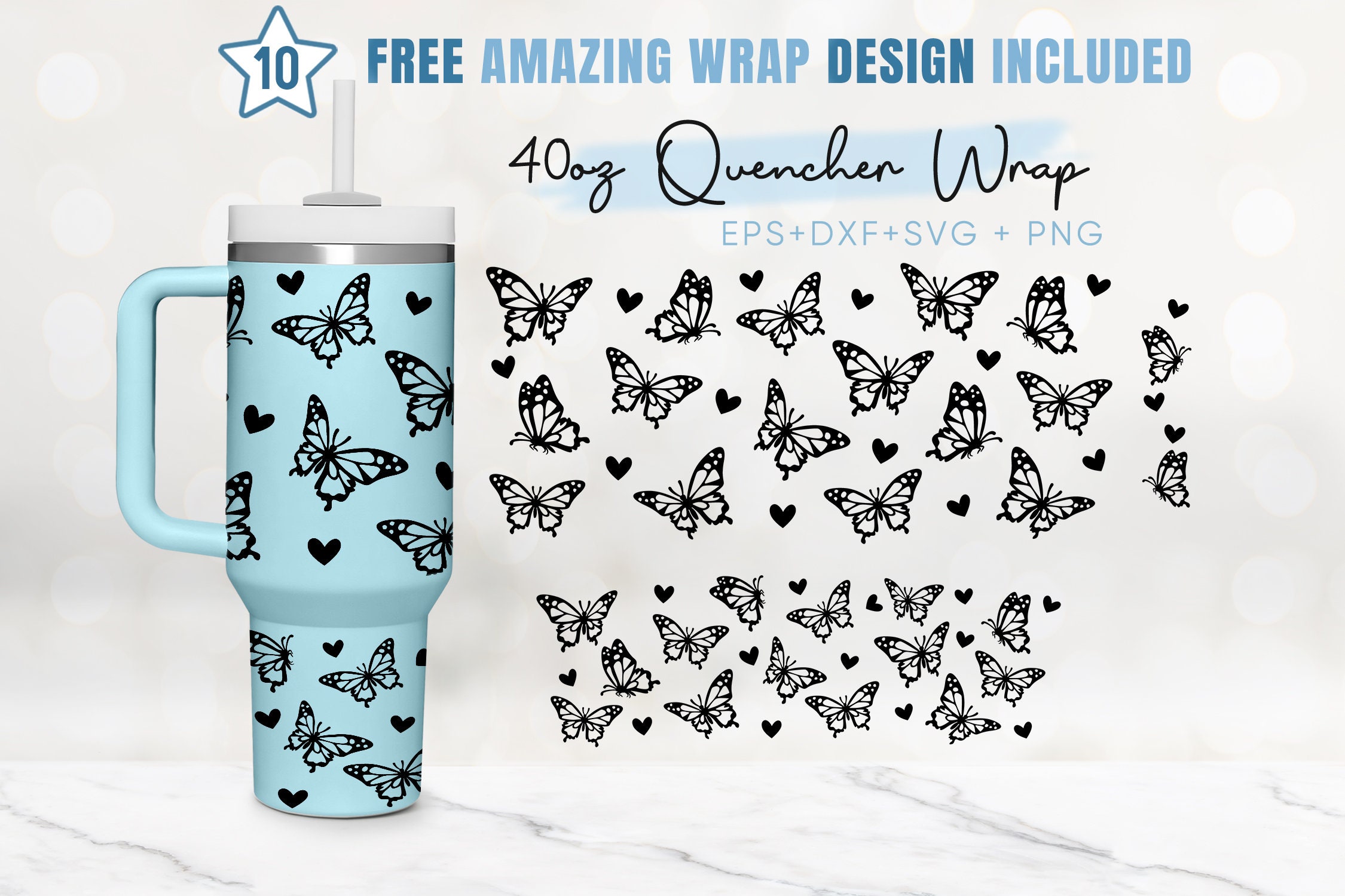 Butterfly Stanley Tumbler Cup Charm – Beyond Brave Studio