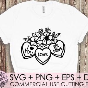 Valentines Day Svg, Candy Hearts Svg, Conversation Heart svg, Love Svg, Hearts Svg, Flower Svg, Candy Svg, Valentine Svg, Valentines Gift