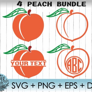 Peach SVG / Sweet as a Peach / Fruit Monogram svg / Southern svg / Cute Georgia Peach / Cricut Files / svg eps png dxf Silhouette cameo