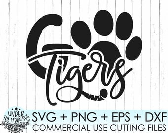 Go Tigers svg, Pfote svg, Tigers svg, Fußball svg, Tigers Fußball svg, Fußball, Silhouette, Sport svg, Tigers svg, Tiger svg, geschnittene Datei