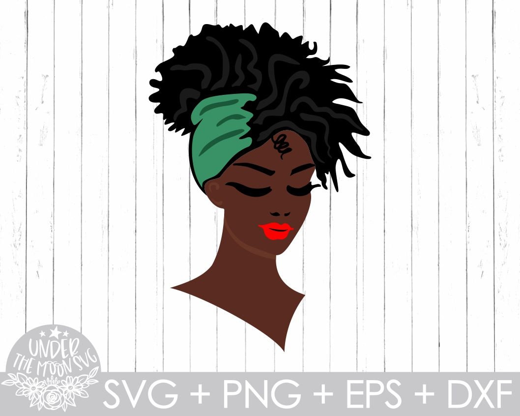 Afro Woman Svg , Black Woman Svg, African American Woman Svg, Cut File ...