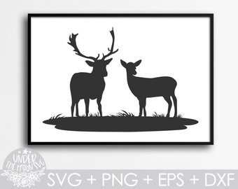 Buck Deer Svg,Deer Svg File, Wildlife Svg File, Nature svg file, Hunting Svg File, Hunting Svg, Deer Svg, Buck Svg File