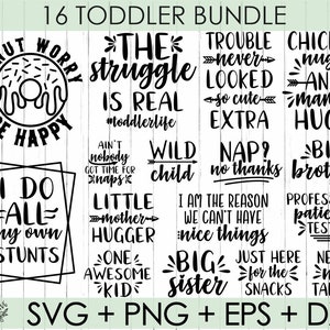 16 Toddler Svg Bundle, Funny Toddler Svg,Toddler Humor Svg,Kids Shirt Svg,Toddler Boy Svg,Toddler Girl Svg files,Family Svg,Funny Quotes Svg