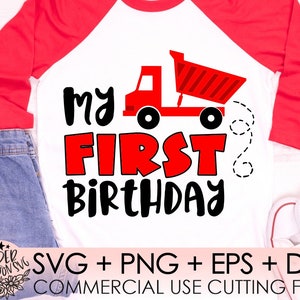 Dumptruck Birthday Svg, Dumptruck Birthday , 1st Birthday Svg, First Birthday Svg, Dumptruck Svg, Cut file Cameo, Cricut,