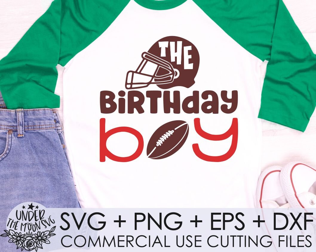 The Birthday Boy Football Svgsports Birthday Svgfootball Etsy