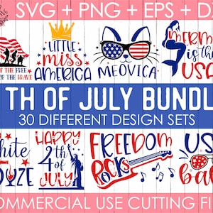 4th of July Svg Bundle Independence Day US Flag Svg | Etsy