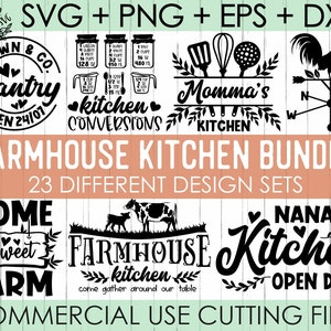 Farmhouse Kitchen Cut Files Bundle,Farm Svg, Kitchen Quotes Svg,Farmhouse Kitchen SVG Bundle, Farmhouse Family Monogram SVG, Kitchen SVG