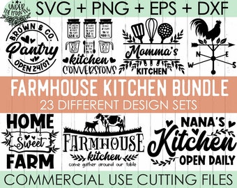Farmhouse Kitchen Cut Files Bundle,Farm Svg, Kitchen Quotes Svg,Farmhouse Kitchen SVG Bundle, Farmhouse Family Monogram SVG, Kitchen SVG