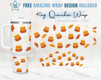 40oz Candy Quencher Tumbler, Bad Witch Vibes, Spooky Season, 2 Designs Stanley Tumbler Wrap, Eps Svg Dxf Png Files, Cricut Silhouette