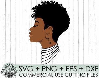 Afro Woman Svg, Black Girl Svg, Afro Girl Silhouette Svg, Black Woman Svg, Clipart, Hair Svg, Afro Hair Svg, Cut files, Png,Eps,Svg