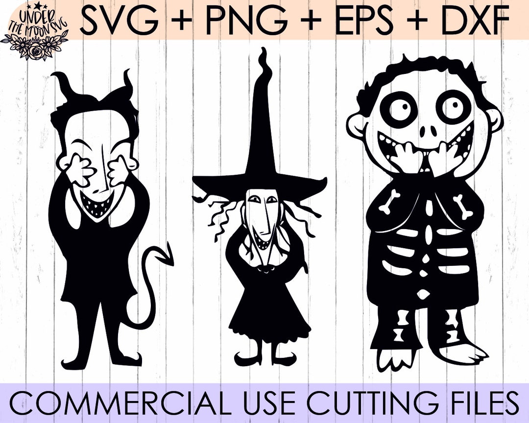 Nightmare Before Christmas Lock Shock & Barrel SVG Digital File SVG Dxf