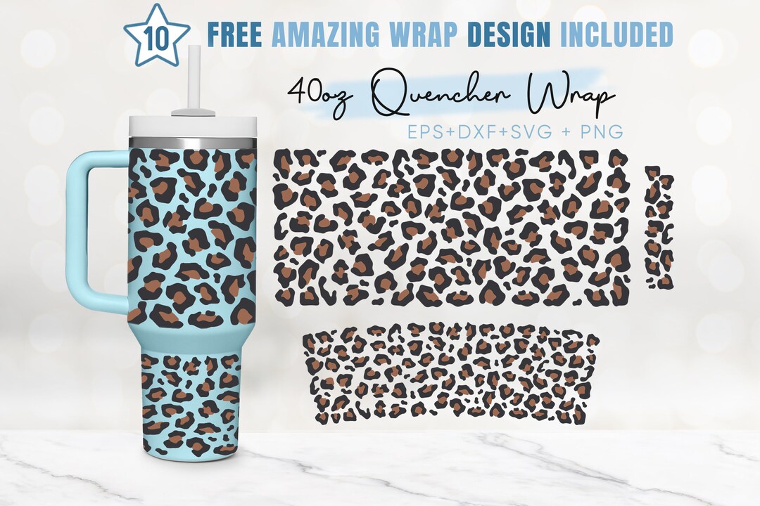 40oz Leopard Quencher Tumbler, Leopard Pattern, 40oz Svg, 2 Designs ...