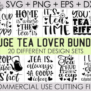 Tea lover SVG bundle, Tea Svg, Tea Lover SVG, Tea Drinker Bundle, Tea quotes Svg, Funny quotes svg, Tea SVG Bundle, Tea Lover, Svg Designs