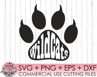Wildcats Paw Print SVG / Paw SVG / Paw Print Svg / Dog Svg / Cat Print Svg / SVG Instant download design for cricut or silhouette