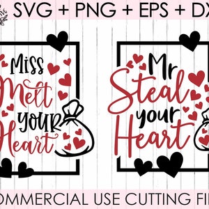 Mr Steal Your Heart SVG, Toddler Svg, Boy Svg, Valentine Svg, Boy Valentine Svg, Kid Svg, Svg Files, DXF, Svg for Cricut, Silhouette