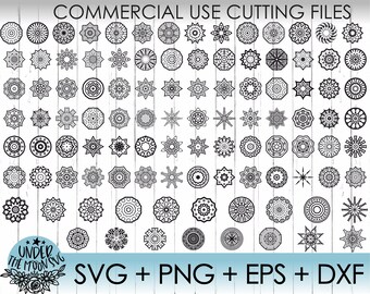 MANDALA Design Set SVG Cut Files para cortador de vinilo electrónico -SVG Files para Silhouette Cameo o Cricut