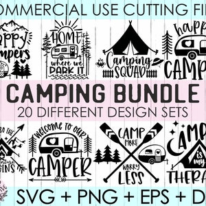 Bundle Camper Svg ,Happy Camper Svg,Camper Life Svg,Camping Svg ,Camping Bundle, Camping Clipart,Adventure Svg,Instant Download,Dxf,Eps,Png