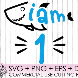 Shark 1st Birthday Svg, Birthday Shark Svg , Baby Girl First Birthday Clipart, One Year Old, Baby 1st Birthday Shirt, Cut Files,Dxf Eps