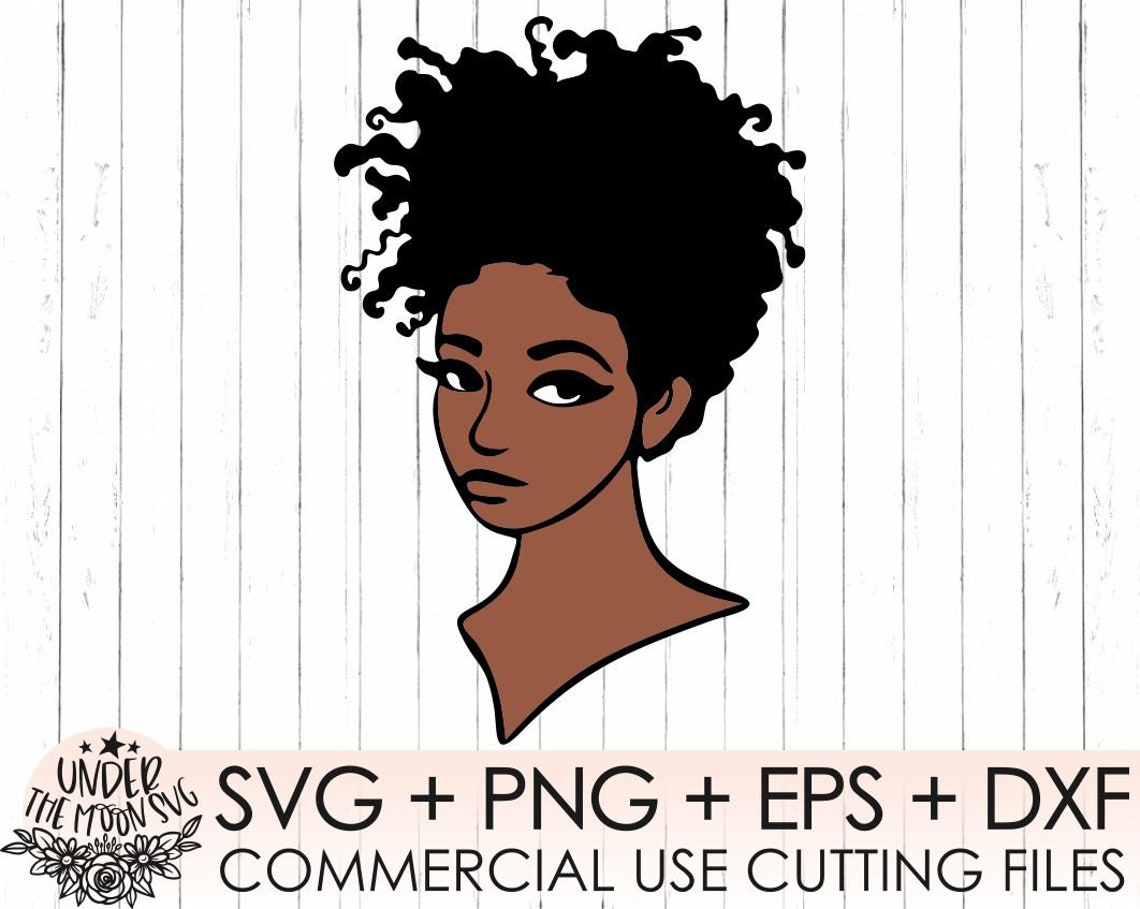 Afro Woman Svg , Black Woman Svg, African American Woman Clipart, Cut ...