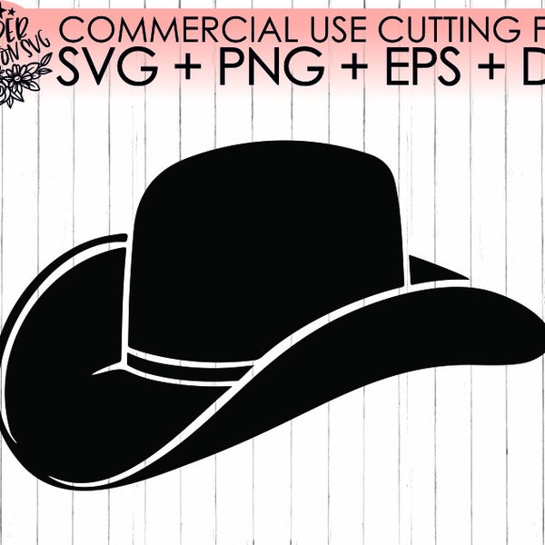 Cowboy Hat SVG File - Country Western SVG / SVG, Png, Eps, Dxf file / vinyl cut file / cutting / Silhouette Cut Files / Cricut Cut Files