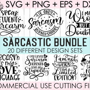 Sarcastic Bundle Svg Bundle, Sarcastic quotes SVG, Sarcastic saying Svg,  Funny shirt Svg, Digital download, Funny Quotes Svg, Quotes Svg