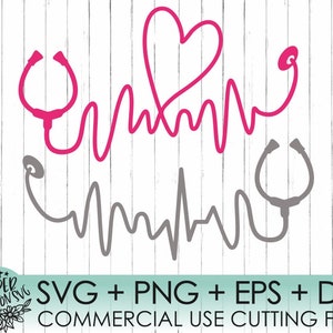 Heartbeat SVG / Nurse SVG / Free font / Doctor SVG / Healthcare Svg / Stethoscope Svg / Silhouette Cut Files / Cricut Cut Files